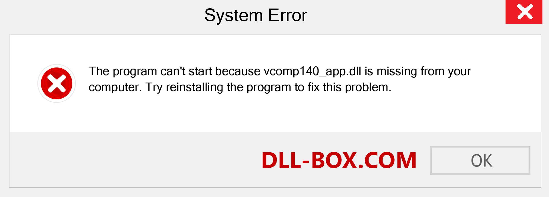  vcomp140_app.dll file is missing?. Download for Windows 7, 8, 10 - Fix  vcomp140_app dll Missing Error on Windows, photos, images